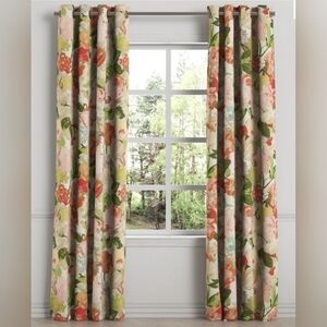 Floral Loom Decor Grommet Curtains – 2 Panels, Bold Botanical Print